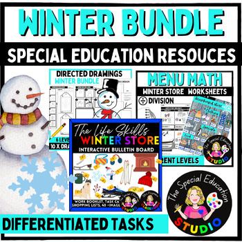 Preview of Winter ACTIVITIES BUNDLE Special Education Differentiated LIFE SKILLS Task PDF