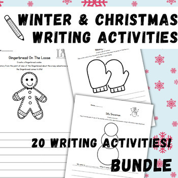 Winter AND Christmas Writing Activities - 20 Festive Prompts!  TPT