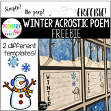 Winter Acrostic Poem Template - FREEBIE!