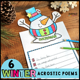 Winter Acrostic Poems and Writing Templates January Poetry