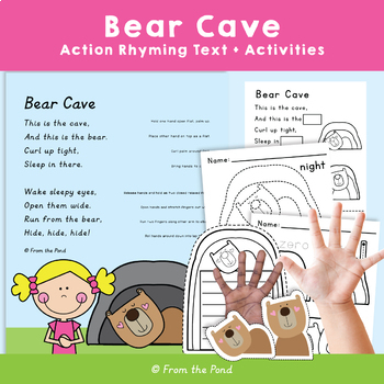 Preview of Winter Action Rhyme and Activities - Bear's Cave