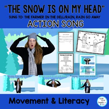 Preview of Winter Movement Song & Activities: "The Snow is on My Head" Brain Break