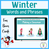 Winter Action Verbs Boom Cards | Winter Words and Phrases