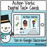 Winter Action Verbs Digital Task Cards | Google Classroom