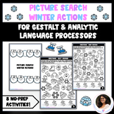 Winter Actions Picture Search - Gestalt and Analytic Langu