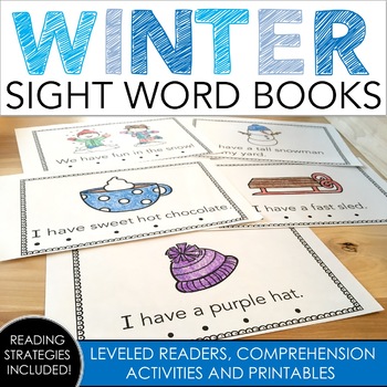 Preview of Winter Sight Word Books
