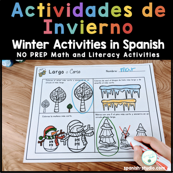 Preview of Winter Activities in Spanish (NO PREP)