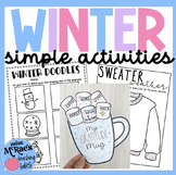 Simple Winter Activities | Winter Coloring | BUNDLE