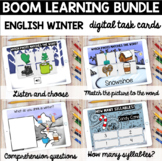 BUNDLE Boom Cards: Winter Activities (English) DISTANCE LEARNING