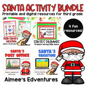 Preview of Winter Activities Bundle | Christmas Math Activities | Santa