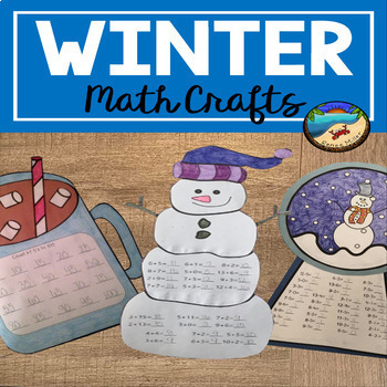 Preview of Winter Craft Activities Math Projects for First Grade