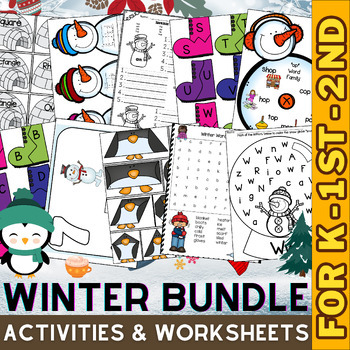 Preview of Winter Math and Literacy Activities Bundle | Winter Activities and Worksheets