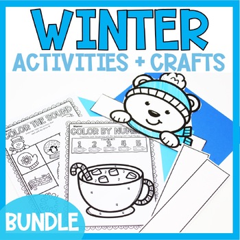 Winter Activities & Crafts for Preschool Kindergarten January Worksheet ...