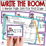 Winter Math Centers - Write the Room - 1st Grade