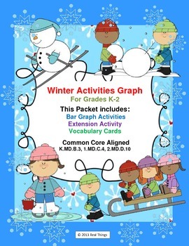 Preview of Winter Graphing-Winter Activities Common Core Aligned