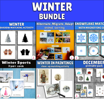 Preview of Winter Activities Montessori Bundle
