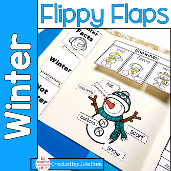 Preview of Winter Activities Interactive Notebook Lapbook | Kindergarten 1st Grade