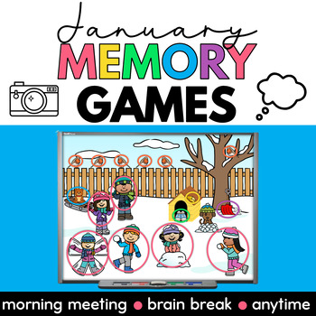 Preview of Winter Morning Meeting Activities | January Memory Games Brain Breaks