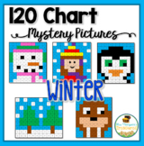 Winter Activities Math - 120 Chart Mystery Pictures