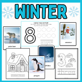 Winter Activities Math ELA Fine Motor Worksheets For Presc