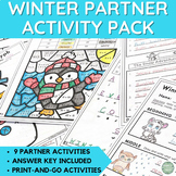 Winter Activities - Partner Pack - Print-and-Go - Grade 3 and 4