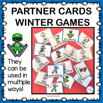 Preview of Winter Unit Partner Pairing Cards Pick a Partner Character Traits 1st 2nd Grade