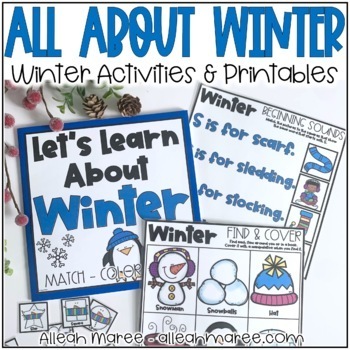 Preview of Winter Activities & Printables - Busy Book Toddlers & Preschoolers