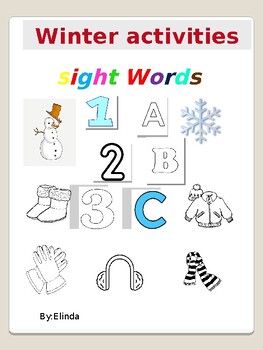 Preview of Winter Activities, Sight Words And Response Worksheets