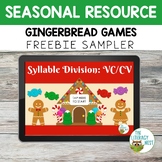 Winter Activities Syllable Division Rules VCCV Freebie