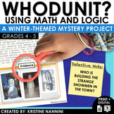 Winter Activities - Whodunit Mystery Math Project - Print 