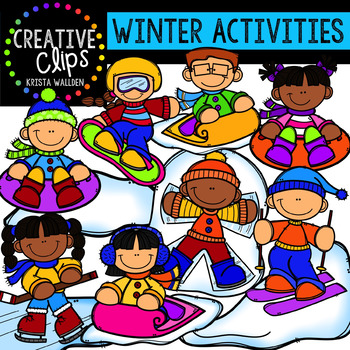winter activities clipart