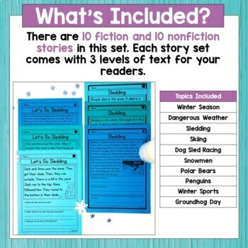 Winter Activities - Winter Reading Comprehension Passages with Digital ...