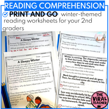 Winter Activities Winter Reading Passages with Comprehension Exercises