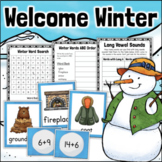 Winter Themed Activities Write the Room Addition Game Pict