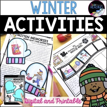 Preview of Winter Activities: Writing, Crafts, Bulletin Board, Bingo, New Years 2024
