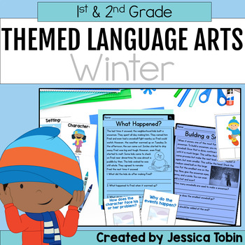 Preview of Winter Activities ELA 1st & 2nd Grade Standards - Reading, Writing, Grammar