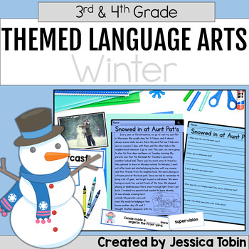 Preview of Winter Activities ELA 3rd & 4th Grade Standards - Reading, Writing, Grammar