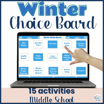 Preview of Winter Activities for Middle School - Choice Board