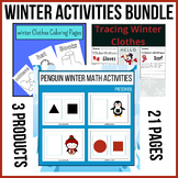 Winter Activities preschool BUNDLE, craft and activities, 