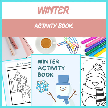 Preview of Winter Activity Book - Activities, Games, Coloring | Digital Resource