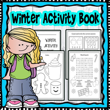 Preview of Winter Activity Book .Winter Fun: Printable Activity Pack For Kids