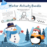 Winter Activity Bundle for Elementary, 6th Grade, or Level
