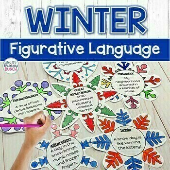Preview of Winter Activity | Figurative Language Writing | Winter Craft For Bulletin Board 