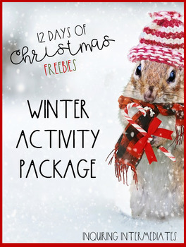 Preview of Winter Activity Package (10 pages) -12 Days of Christmas Freebies - Day 7