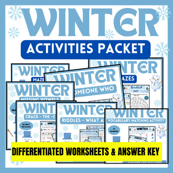 Preview of Winter Activity Packet | Winter  Activity Booklet | No Prep | Sub Plans