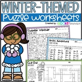 Winter Activity Packet | Winter Crossword Puzzle | Winter 