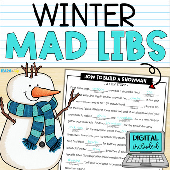 Preview of Winter Activity | Parts of Speech | Mad Libs
