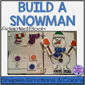 Preview of Winter Adapted Book Build a Snowman for Autism and Special Education