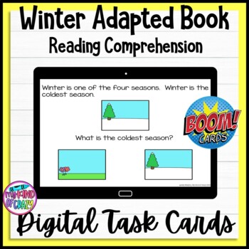 Preview of Winter Adapted Book | Digital Task Cards | Boom Cards