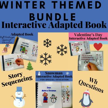 Preview of Winter Adapted Book For Special Education Reading Skills Reading Comprehension
